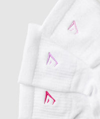 Gym Babes Midi Sock 3pk White/Sour Pink/Active Purple/Winning Pink