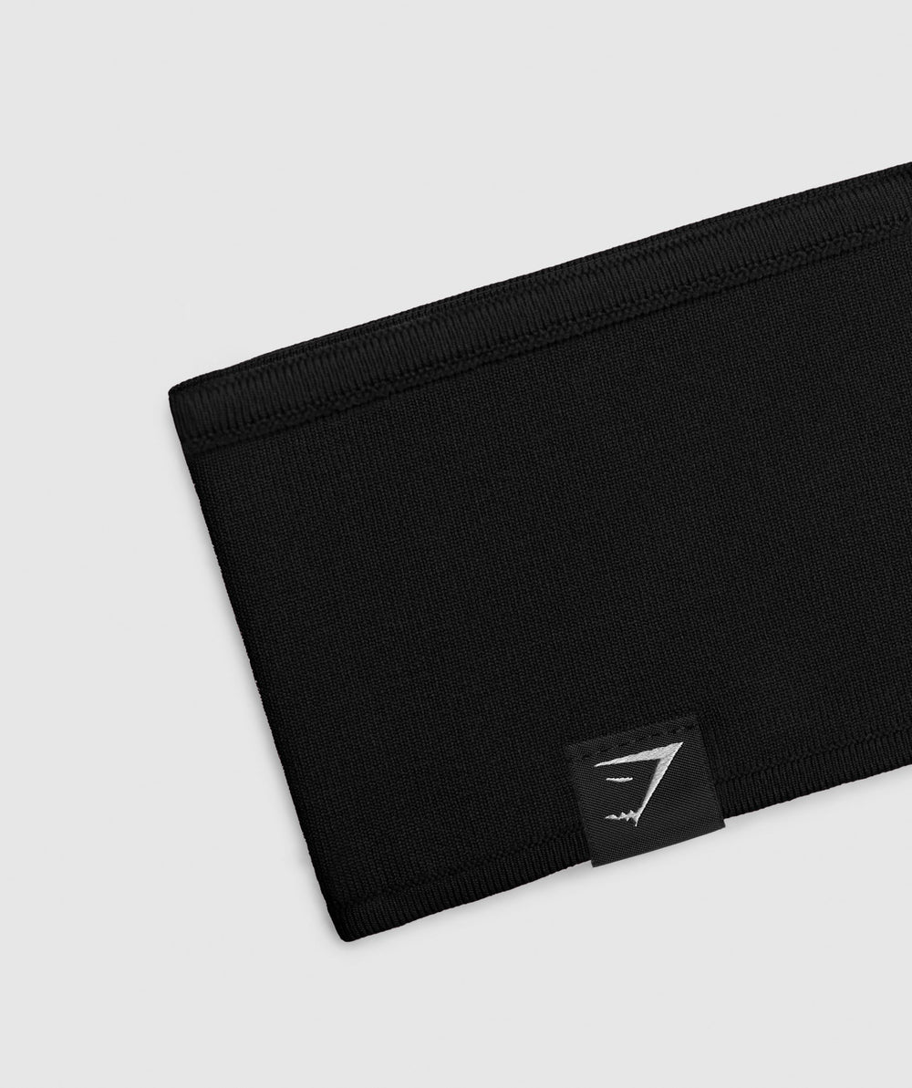 Diffuse Single Layer Sweat Headband Black