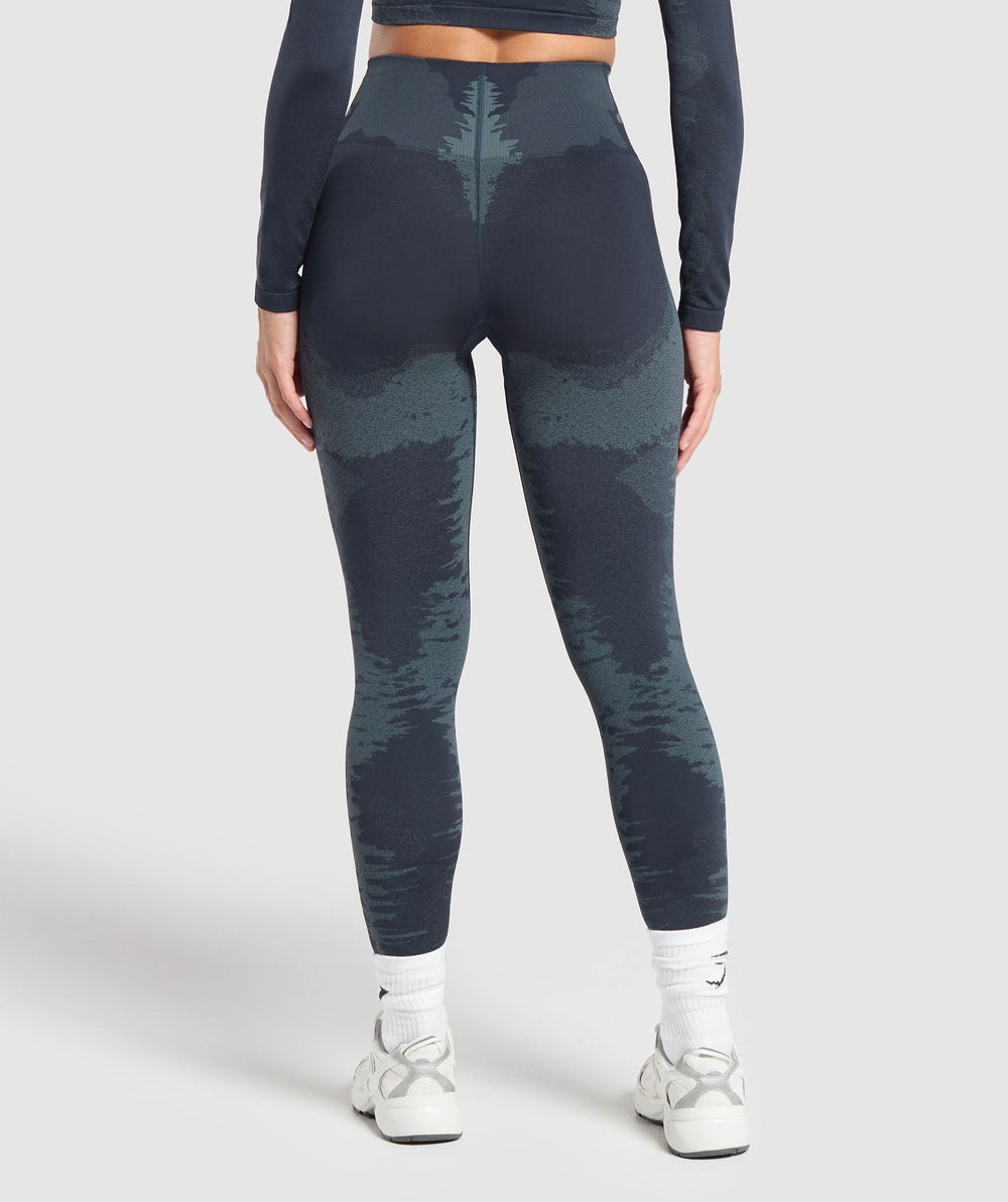 Caged Seamless Leggings Heavy Blue/Iron Blue