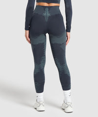 Caged Seamless Leggings Heavy Blue/Iron Blue