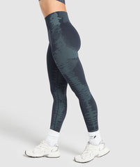 Caged Seamless Leggings Heavy Blue/Iron Blue