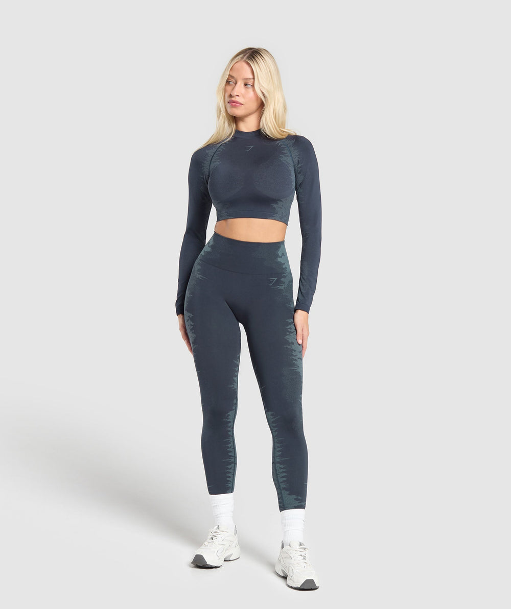 Caged Seamless Leggings Heavy Blue/Iron Blue