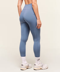 Pocket Leggings Worn Blue