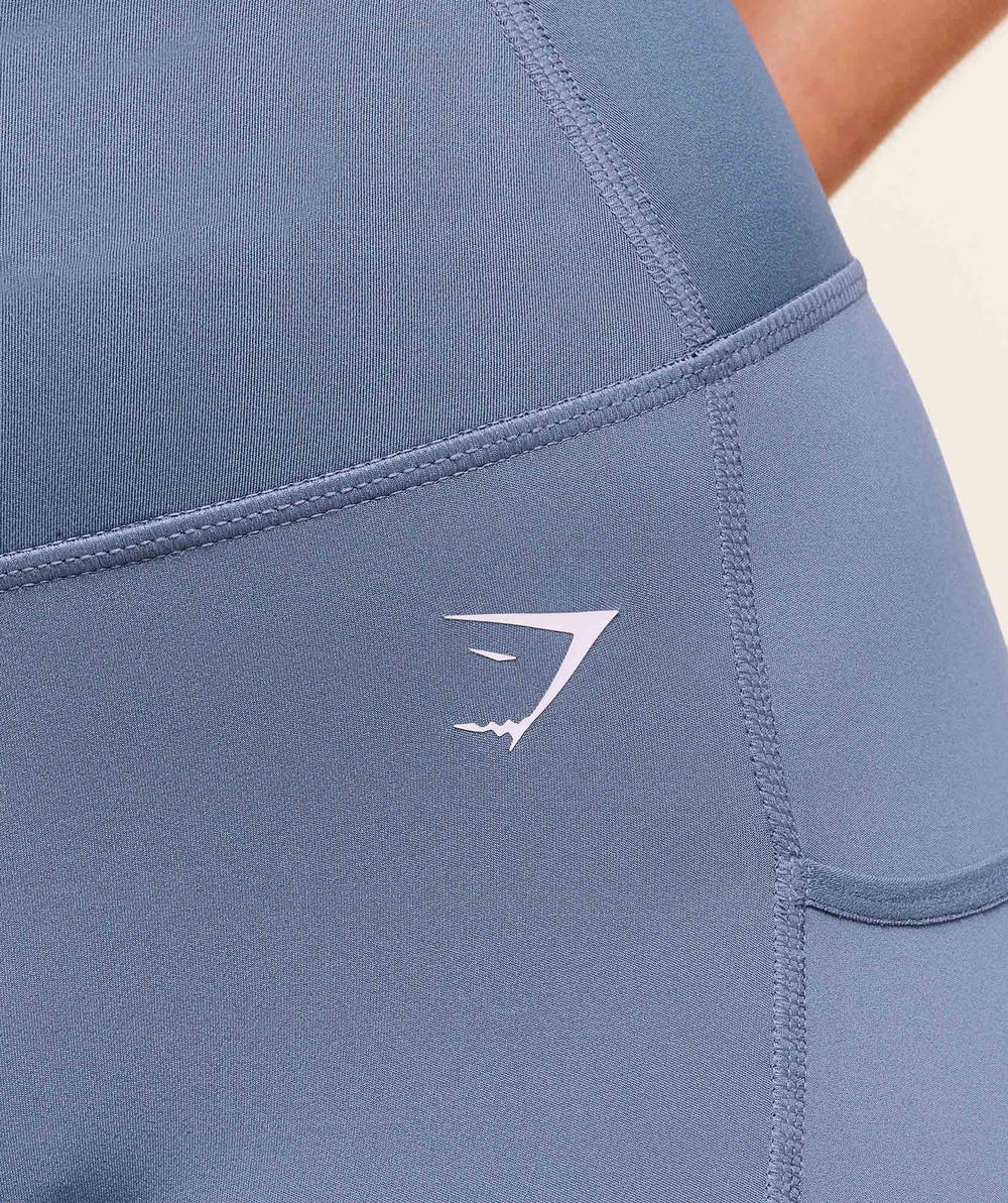 Pocket Leggings Worn Blue