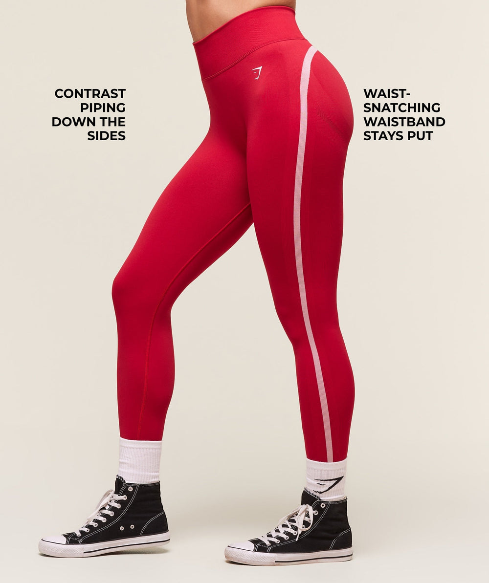 Lift Varsity Seamless Leggings Carmine Red