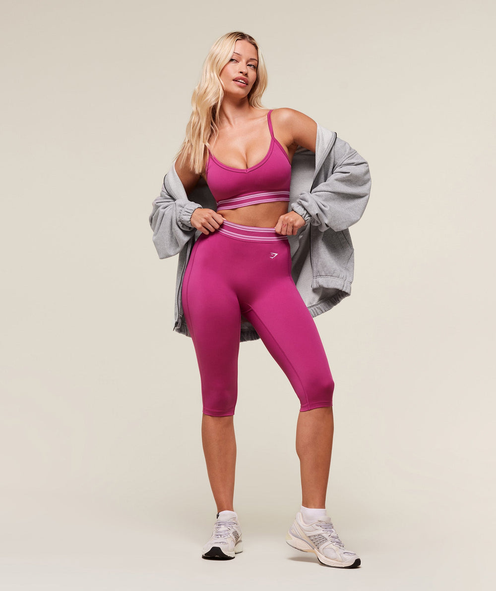 Retro Capri Leggings Winning Pink