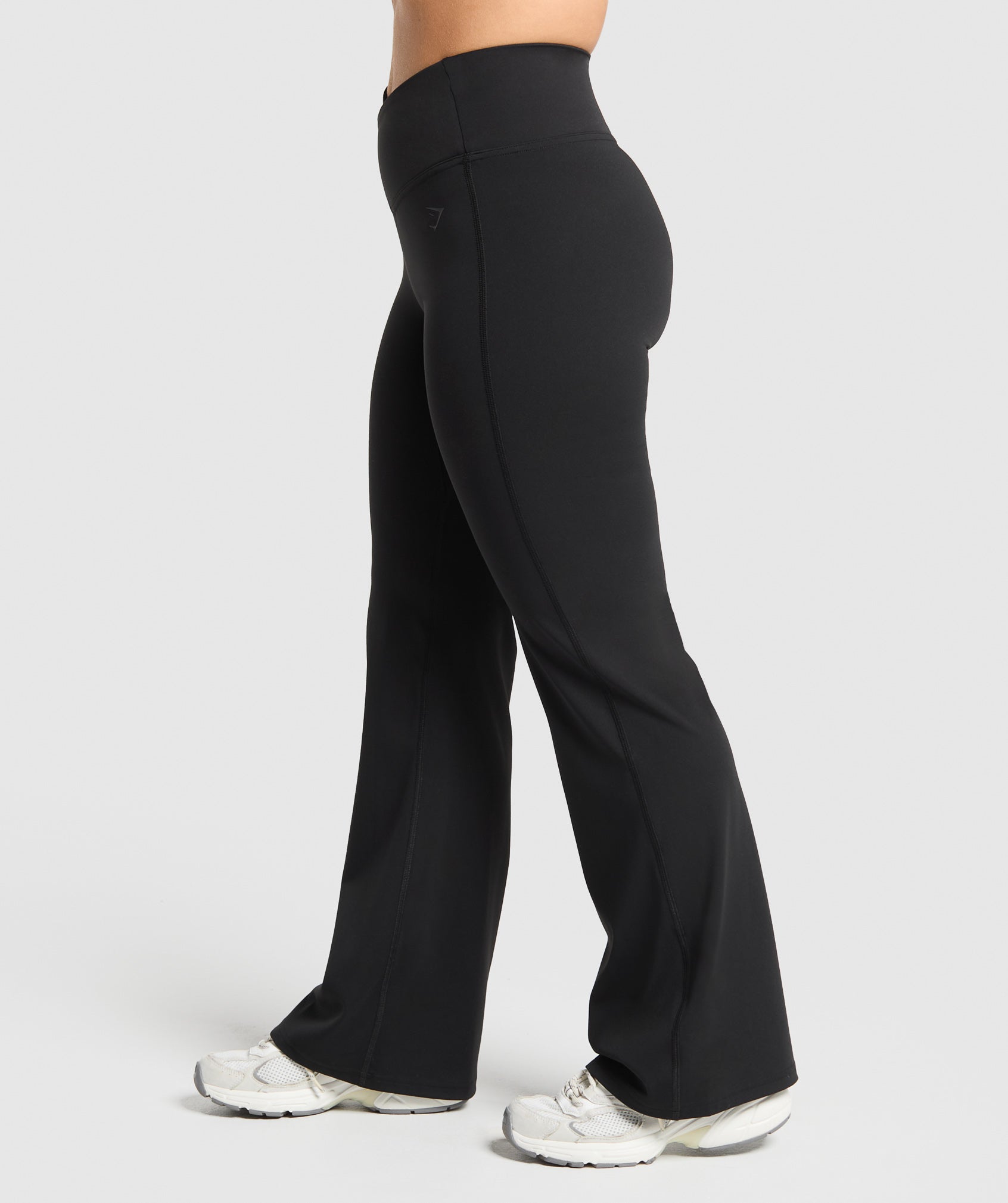 Crossover Flared Leggings Black
