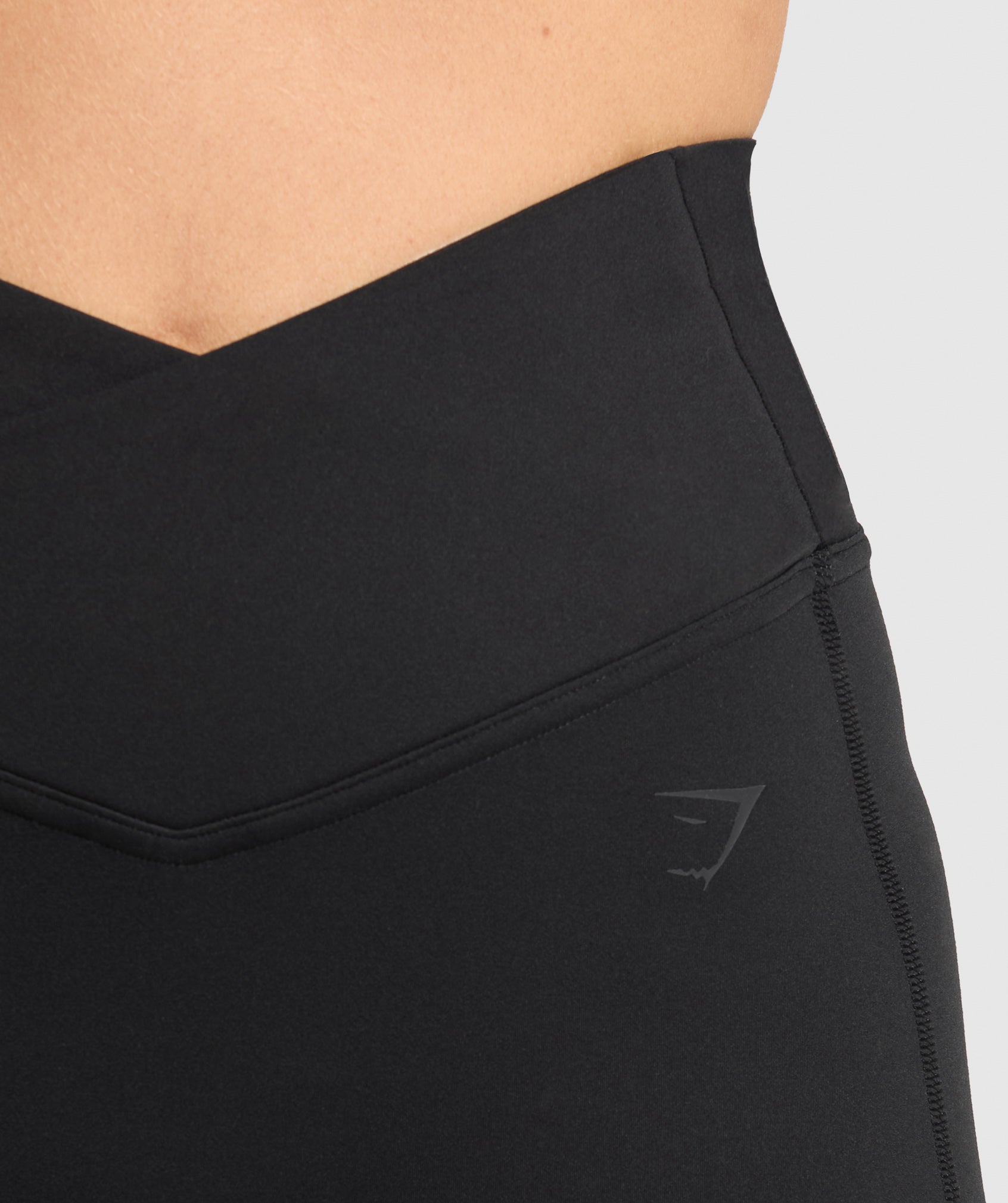 Crossover Flared Leggings Black