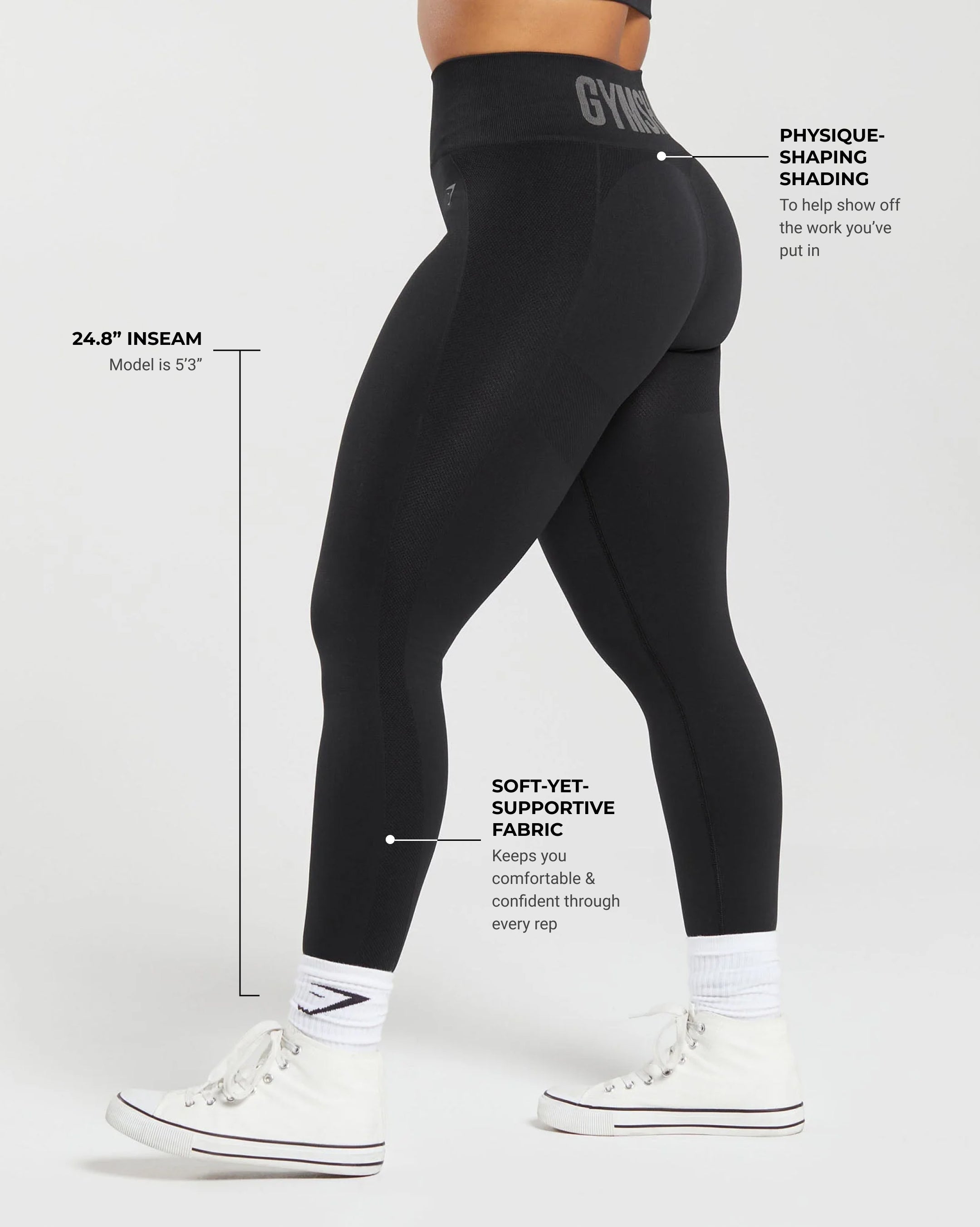 Flex High Waisted Leggings Black