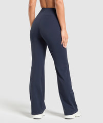 Crossover Flared Leggings Heavy Blue