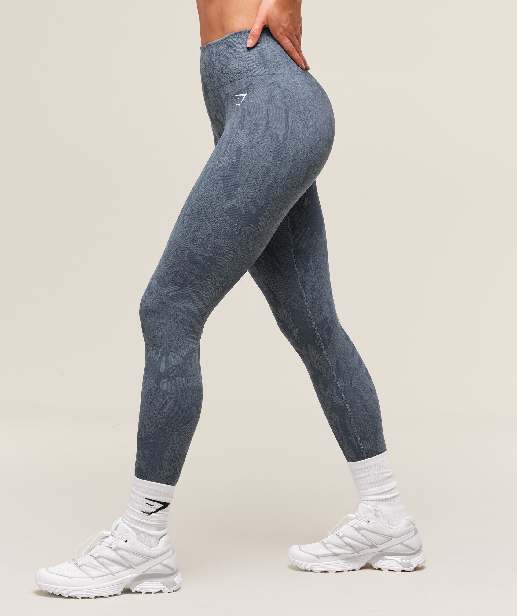 Adapt Camo Seamless Leggings Blue