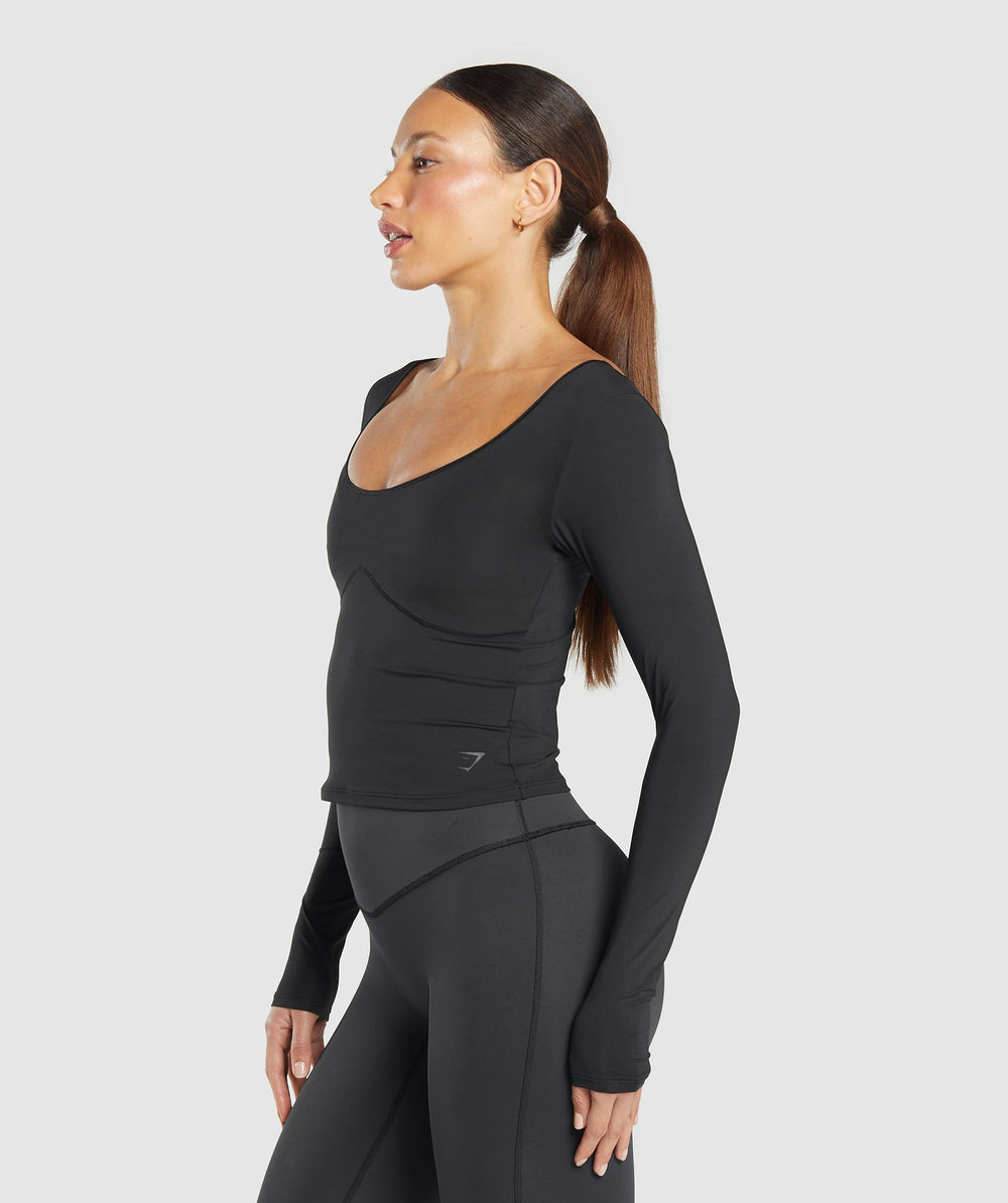 Elevate Long Sleeve Top Black