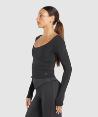 Elevate Long Sleeve Top Black