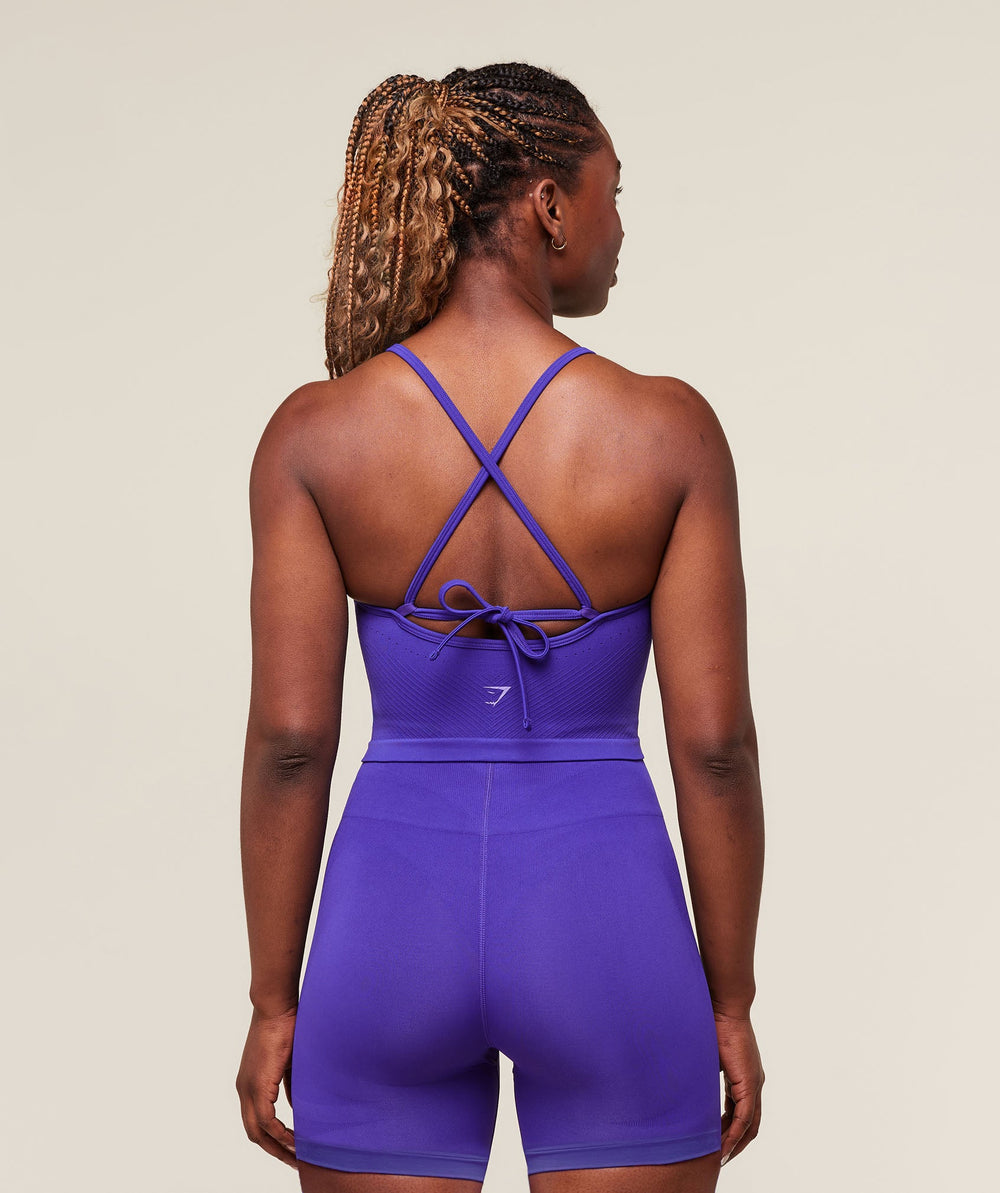Energised Seamless Crop Top Cobalt Purple