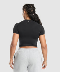 Soft Life Baby Tee Black
