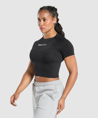 Soft Life Baby Tee Black