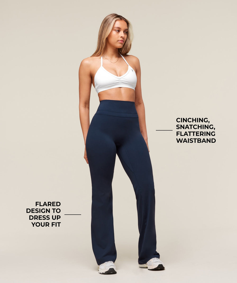 Whitney Flared Leggings Navy