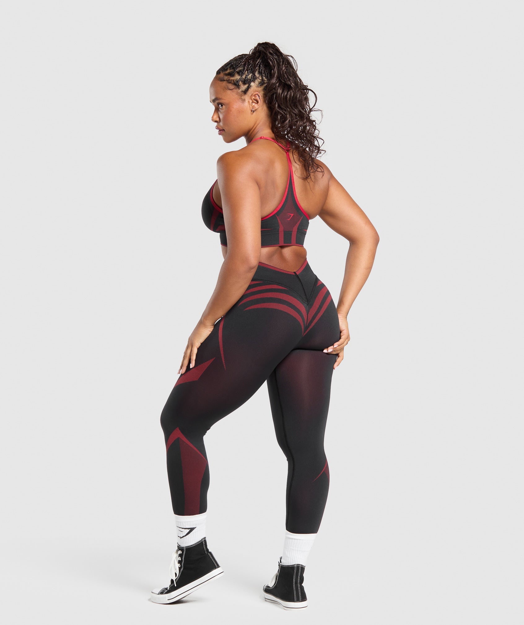 Apex Lift Seamless Leggings Black/Carmine Red