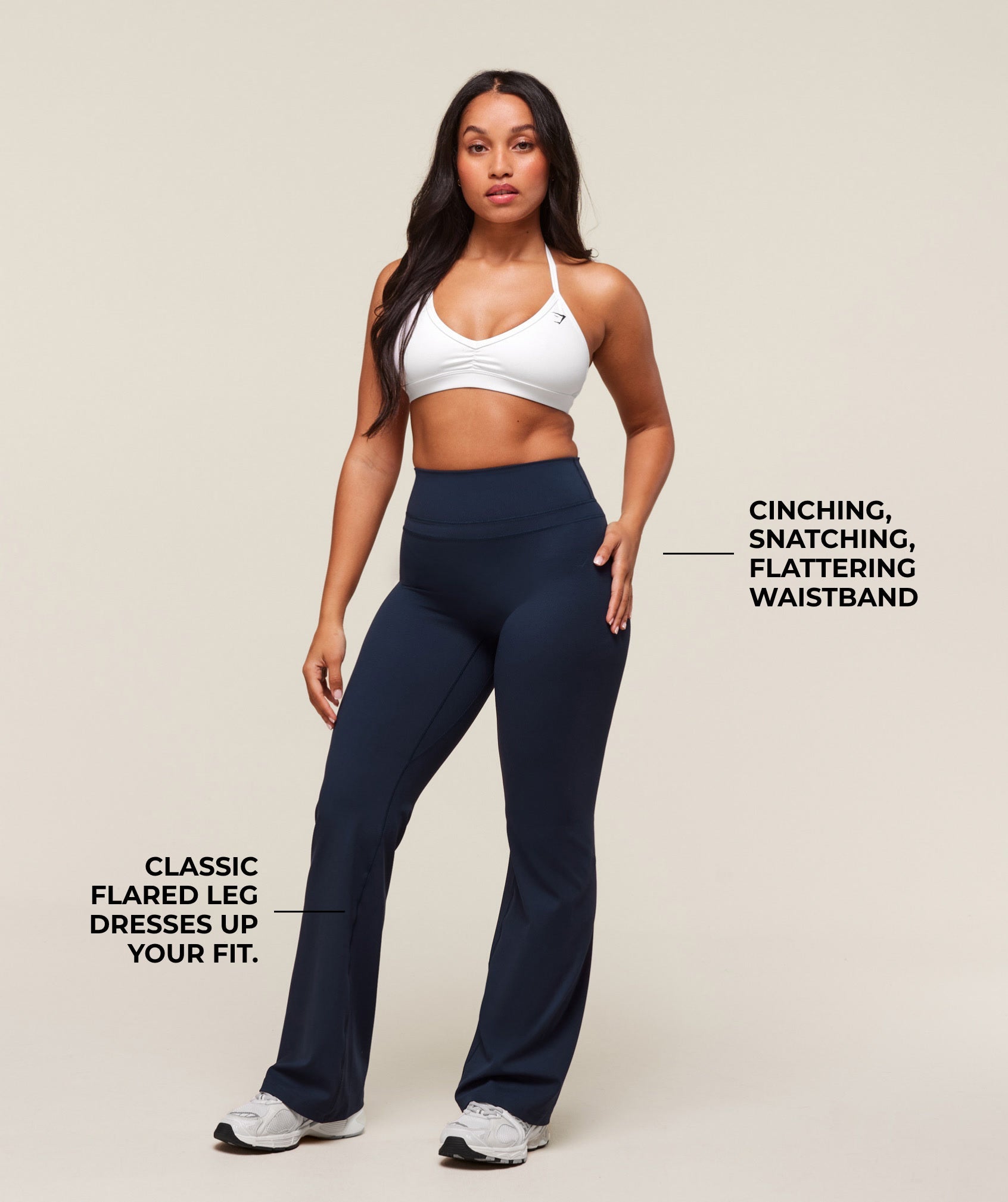 Whitney Flared Leggings Navy