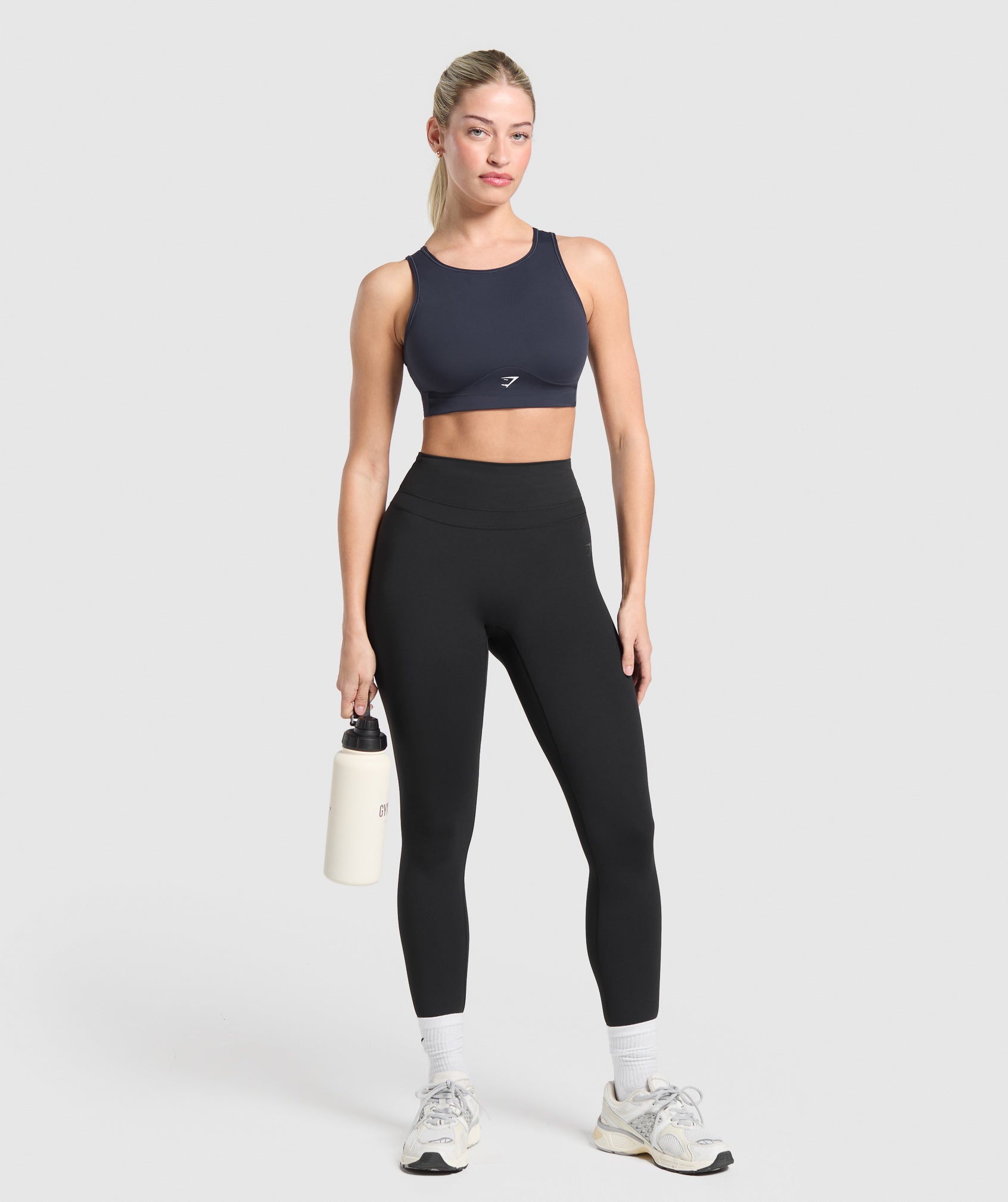 Mesh Back Sports Bra Heavy Blue