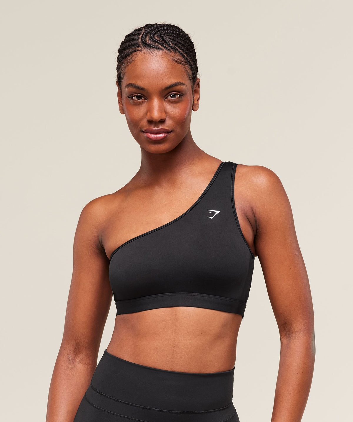 Asymmetric Sports Bra Black