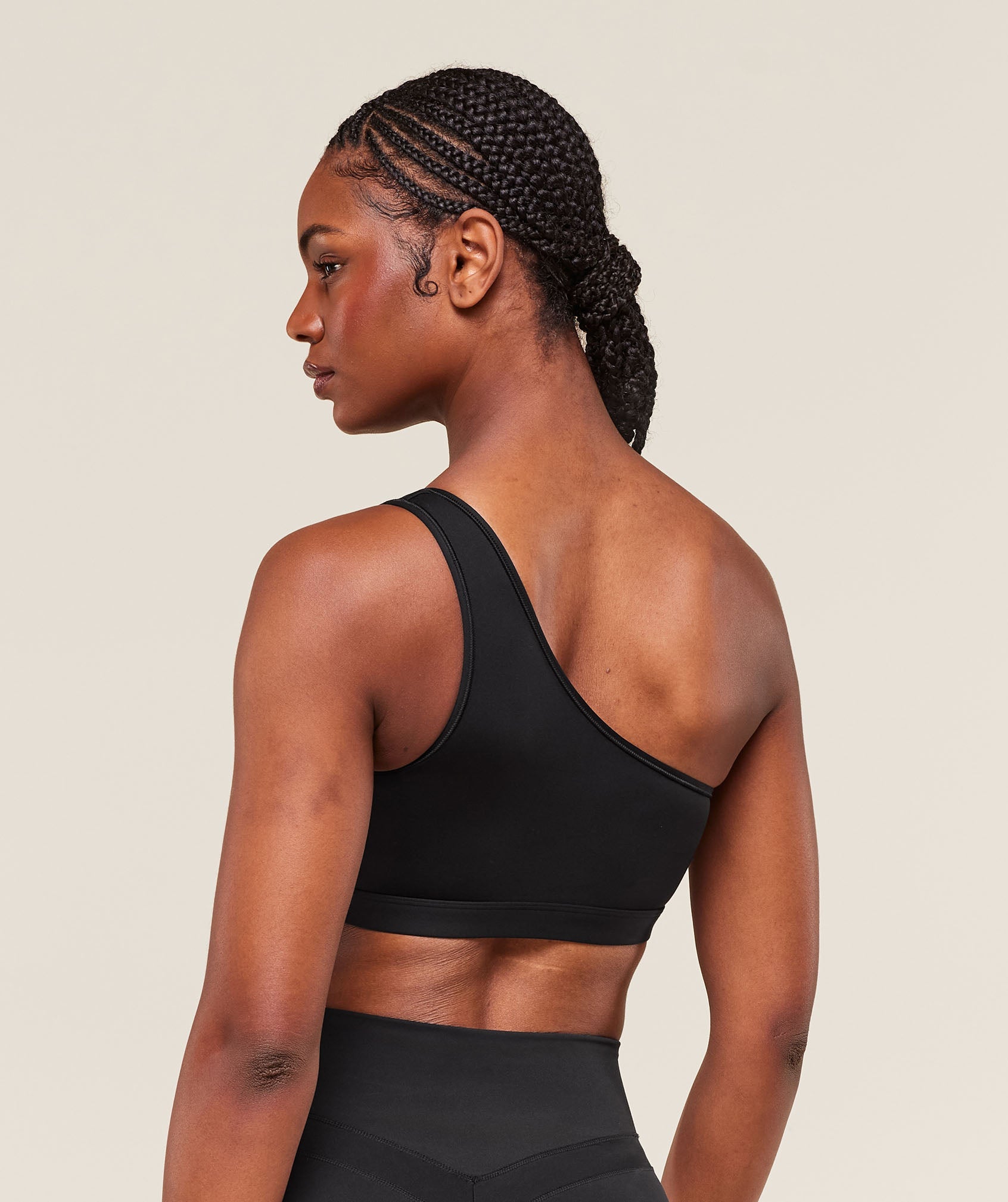Asymmetric Sports Bra Black