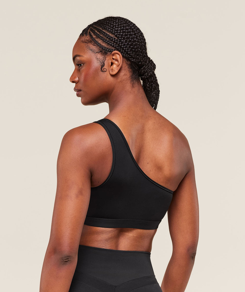 Asymmetric Sports Bra Black