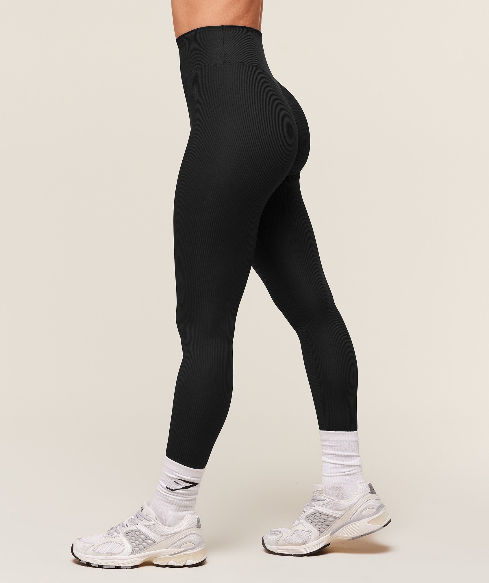 Ribbed Contour Leggings Black