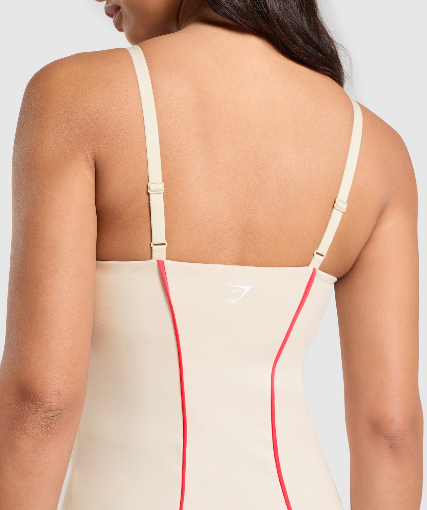 Contour Stitch Tank with Shelf Oat White