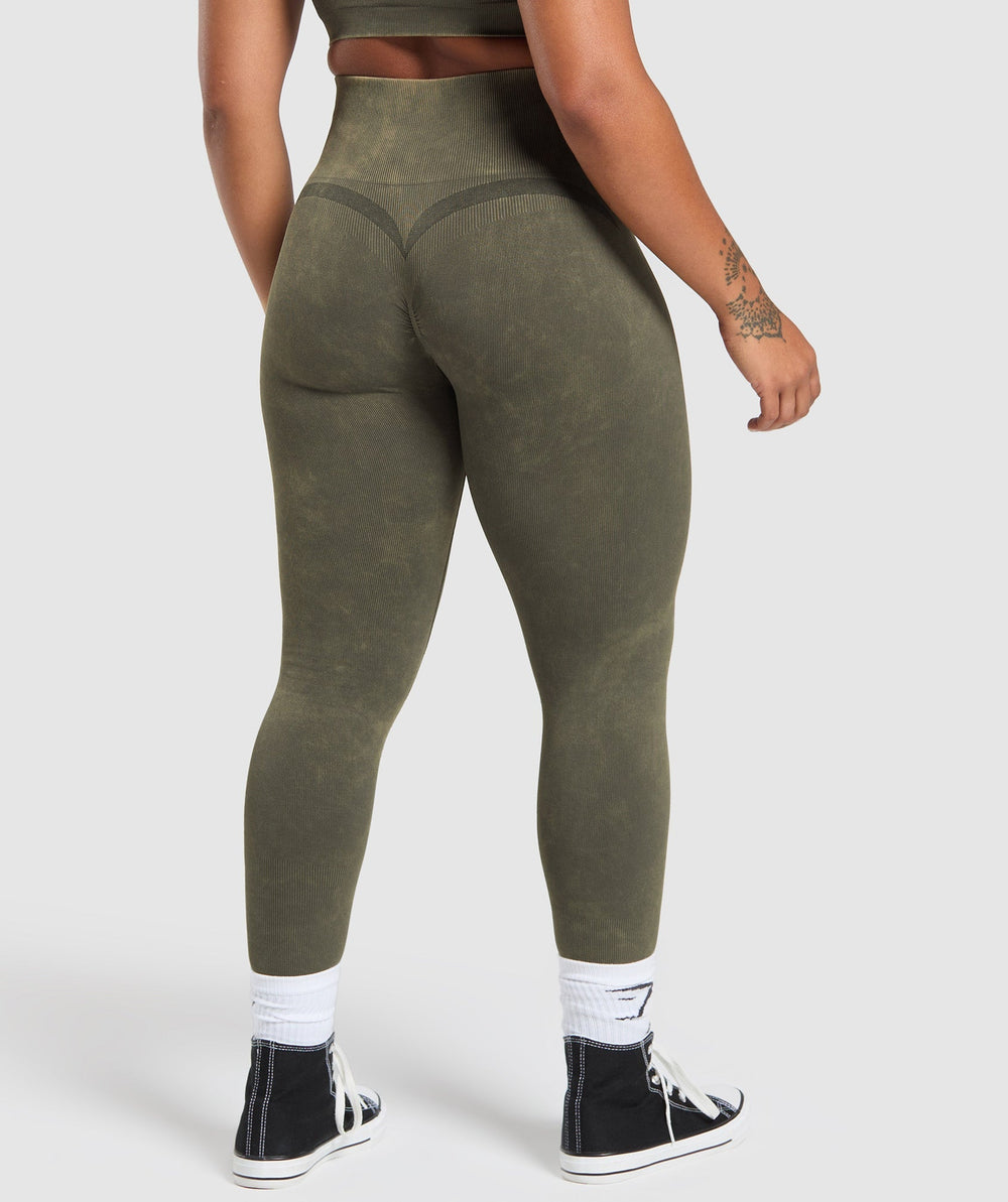 Gains Seamless Leggings Strength Green