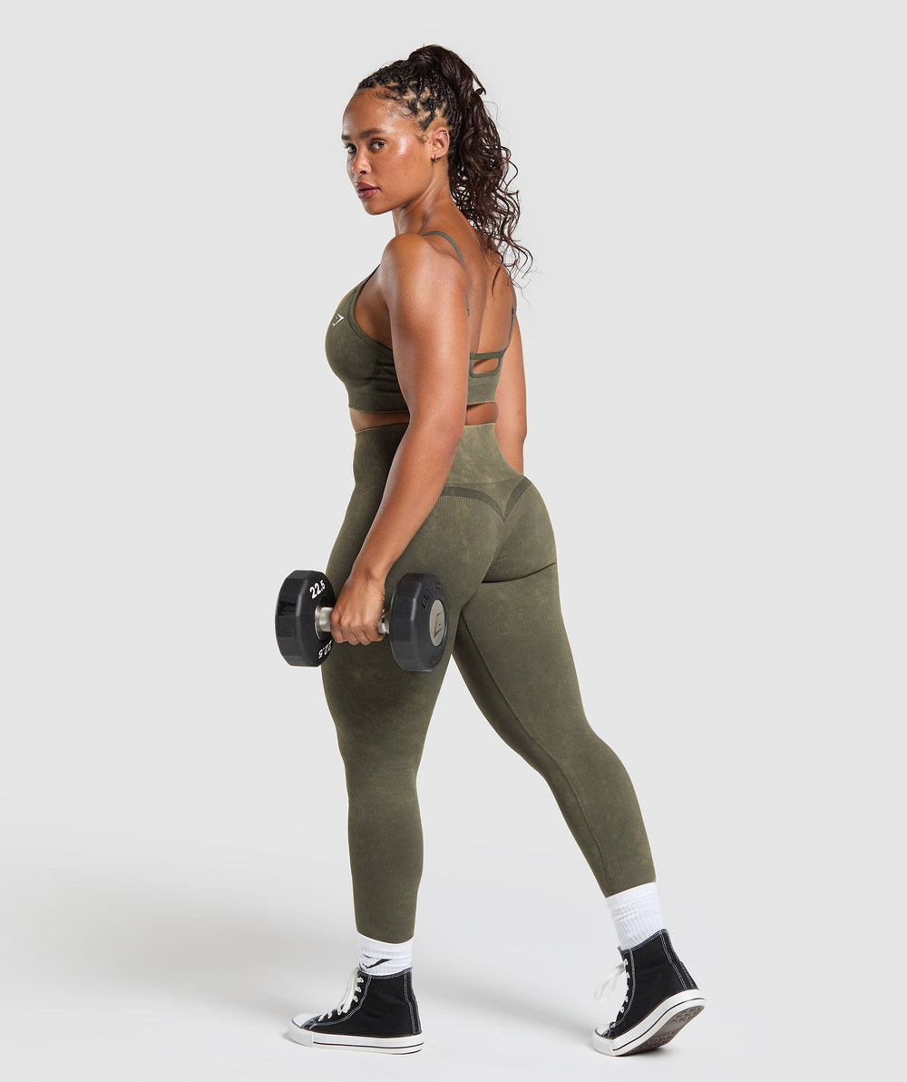 Gains Seamless Leggings Strength Green