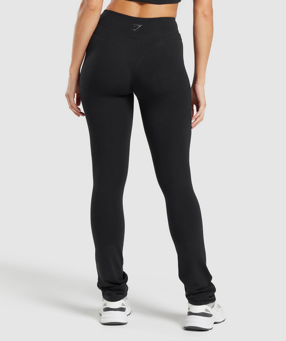 Rest Day Boot Cut Cotton Leggings Black
