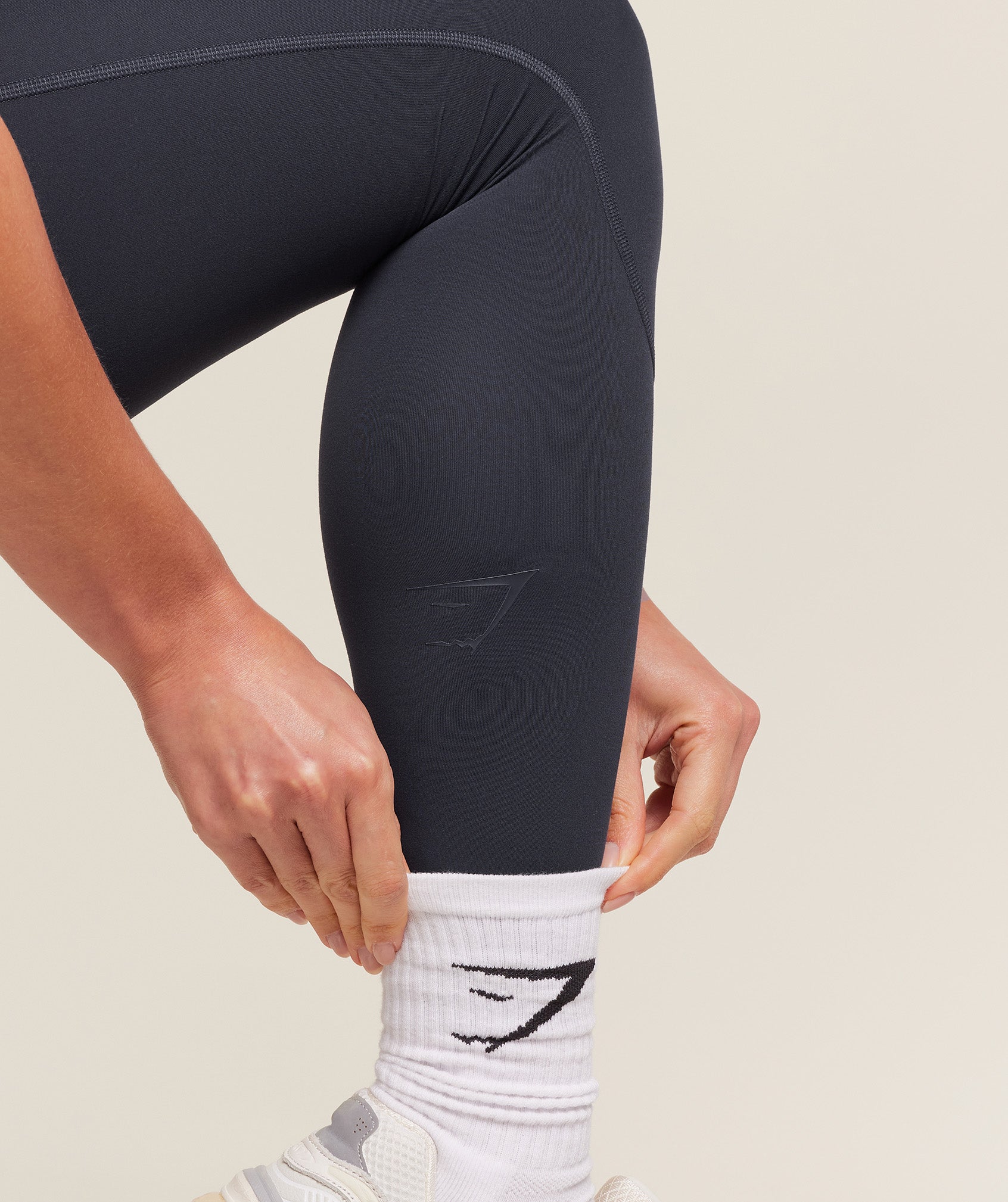 Lifting Dipped Waistband Leggings Heavy Blue
