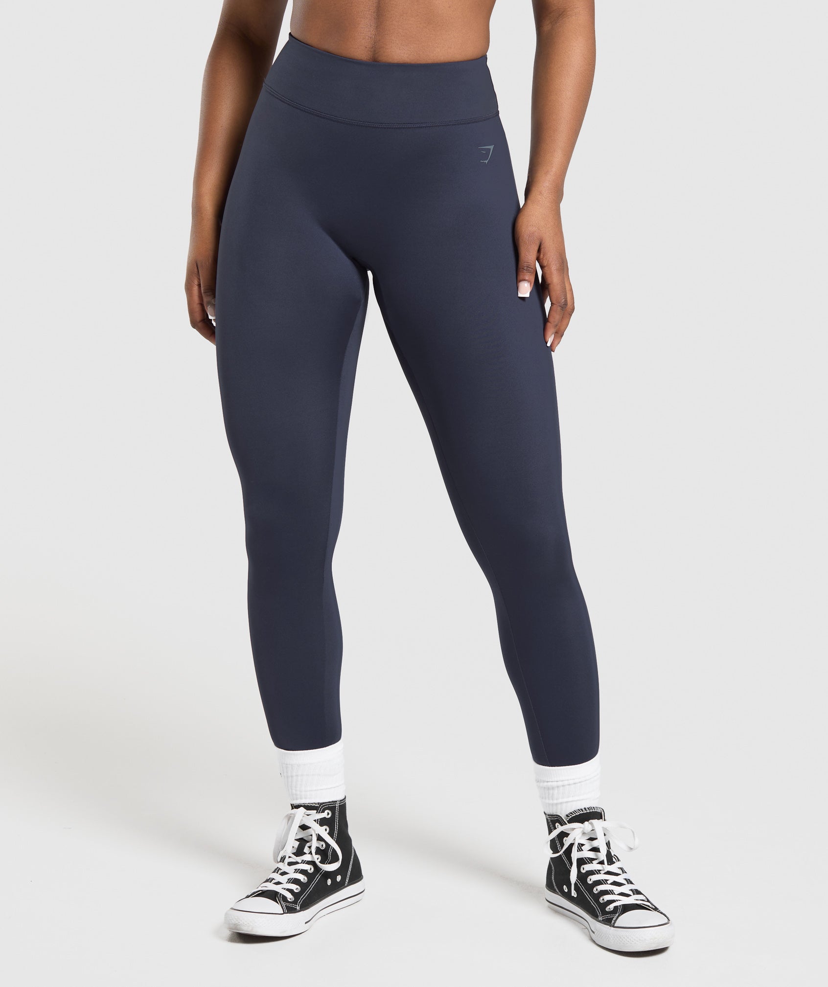 Wordmark Graphic Leggings Heavy Blue