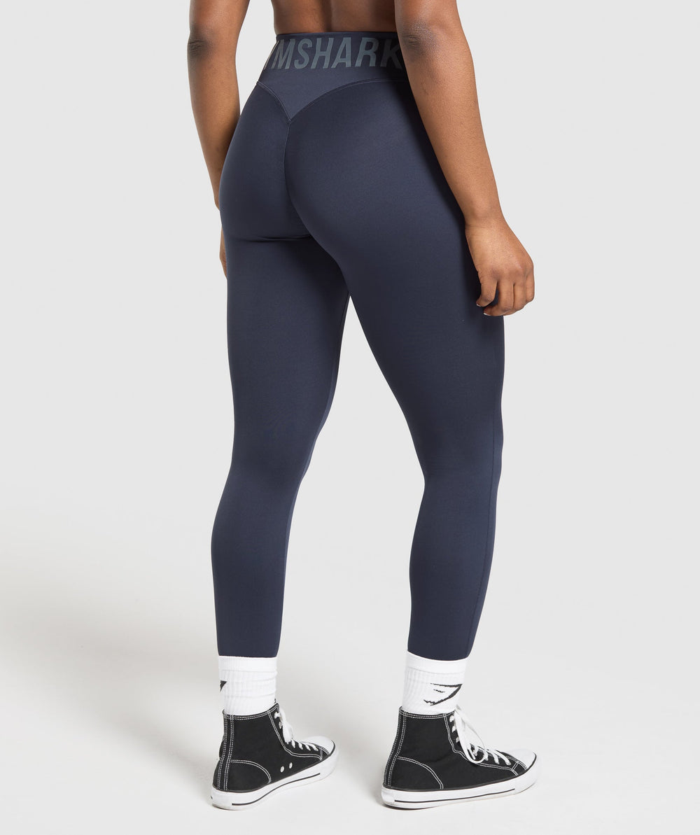 Wordmark Graphic Leggings Heavy Blue