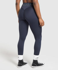 Wordmark Graphic Leggings Heavy Blue