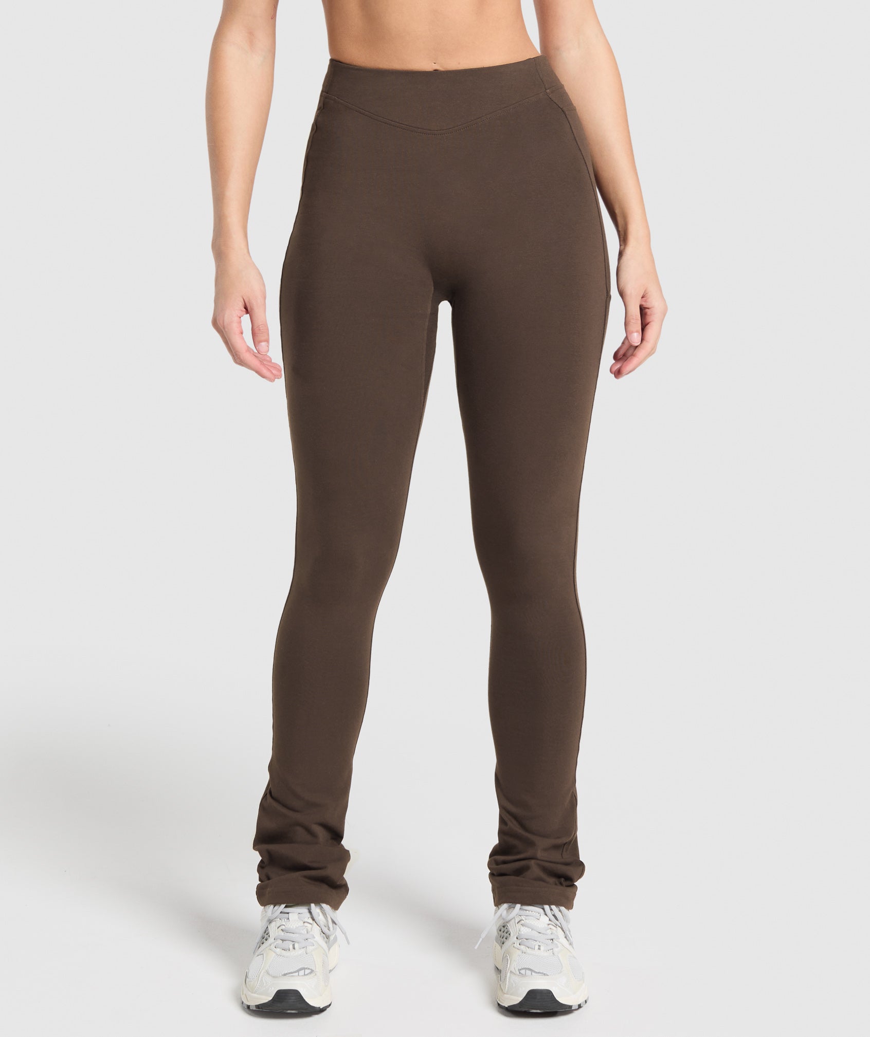 Rest Day Bootcut Leggings Archive Brown