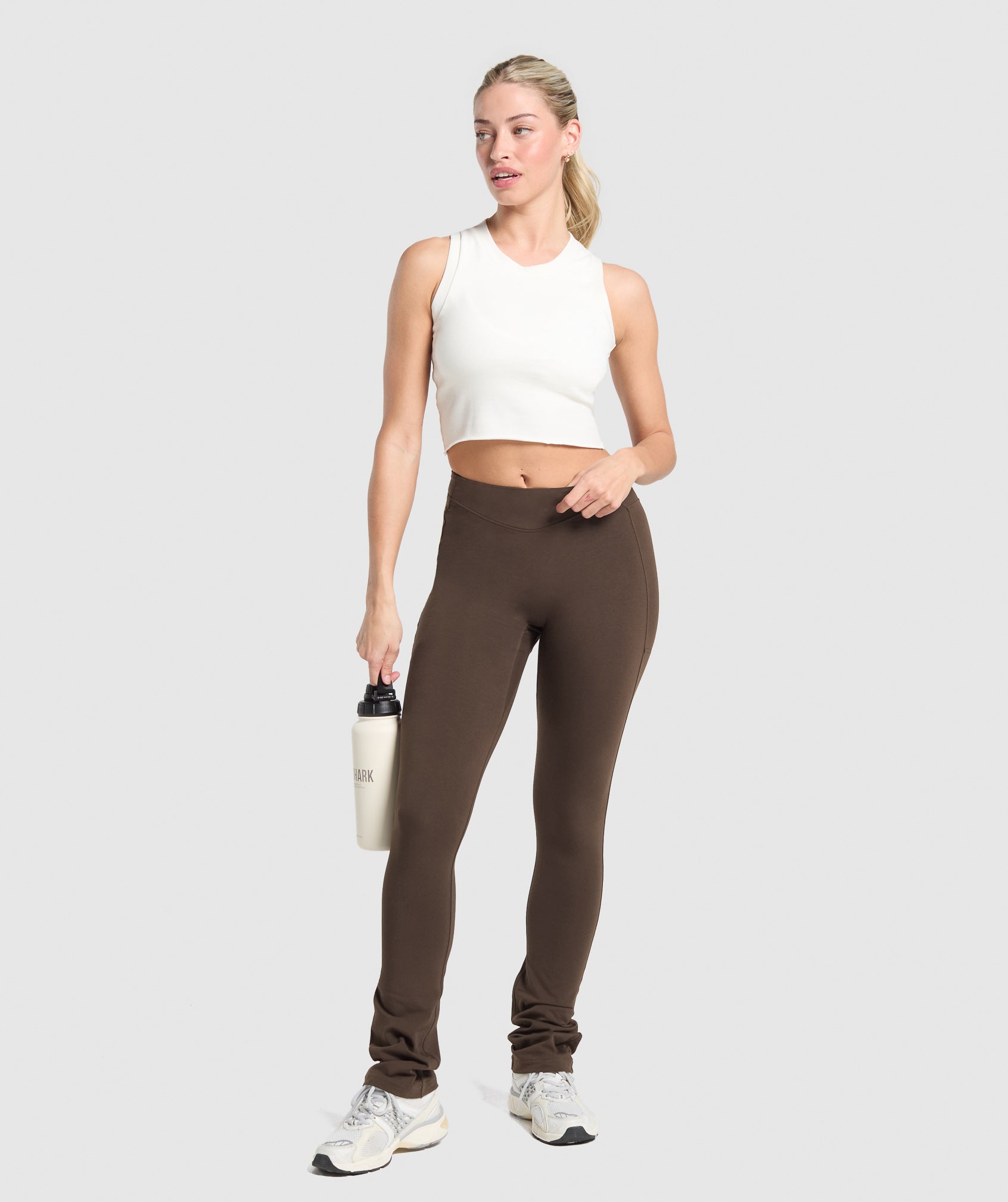 Rest Day Bootcut Leggings Archive Brown