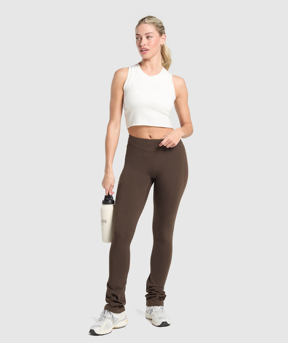Rest Day Bootcut Leggings Archive Brown