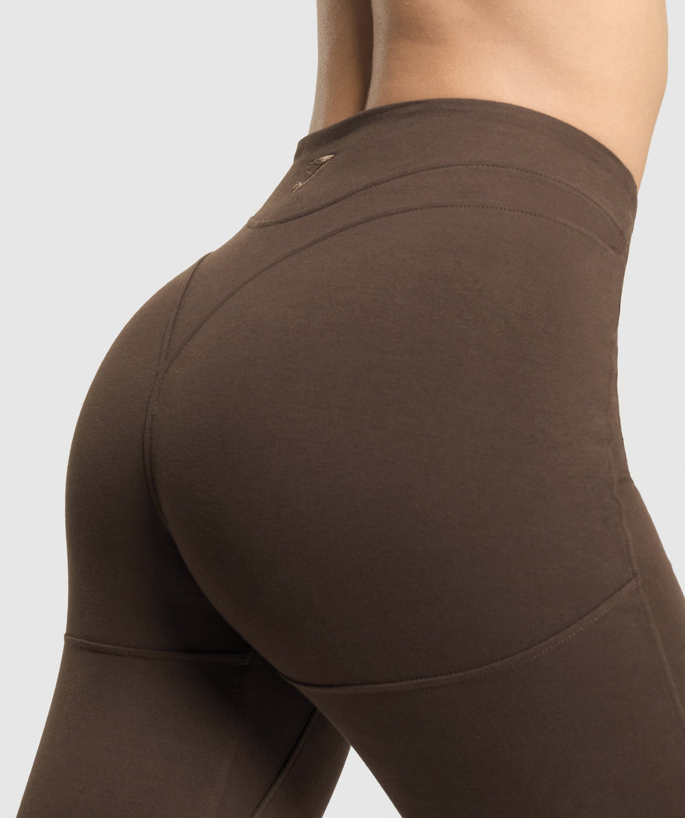 Rest Day Bootcut Leggings Archive Brown
