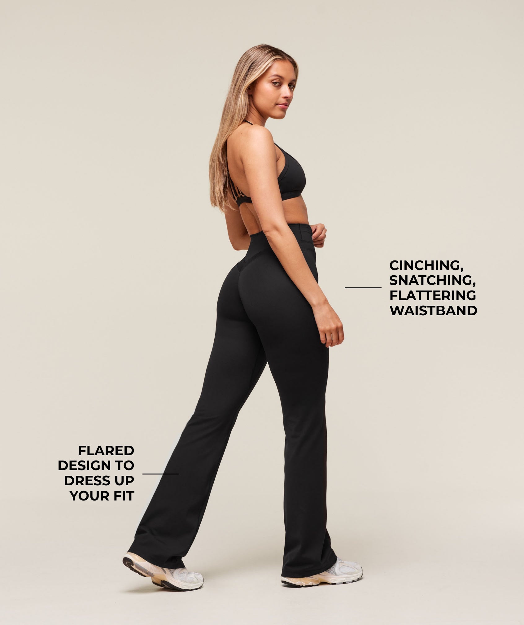 Whitney Flared Leggings Black