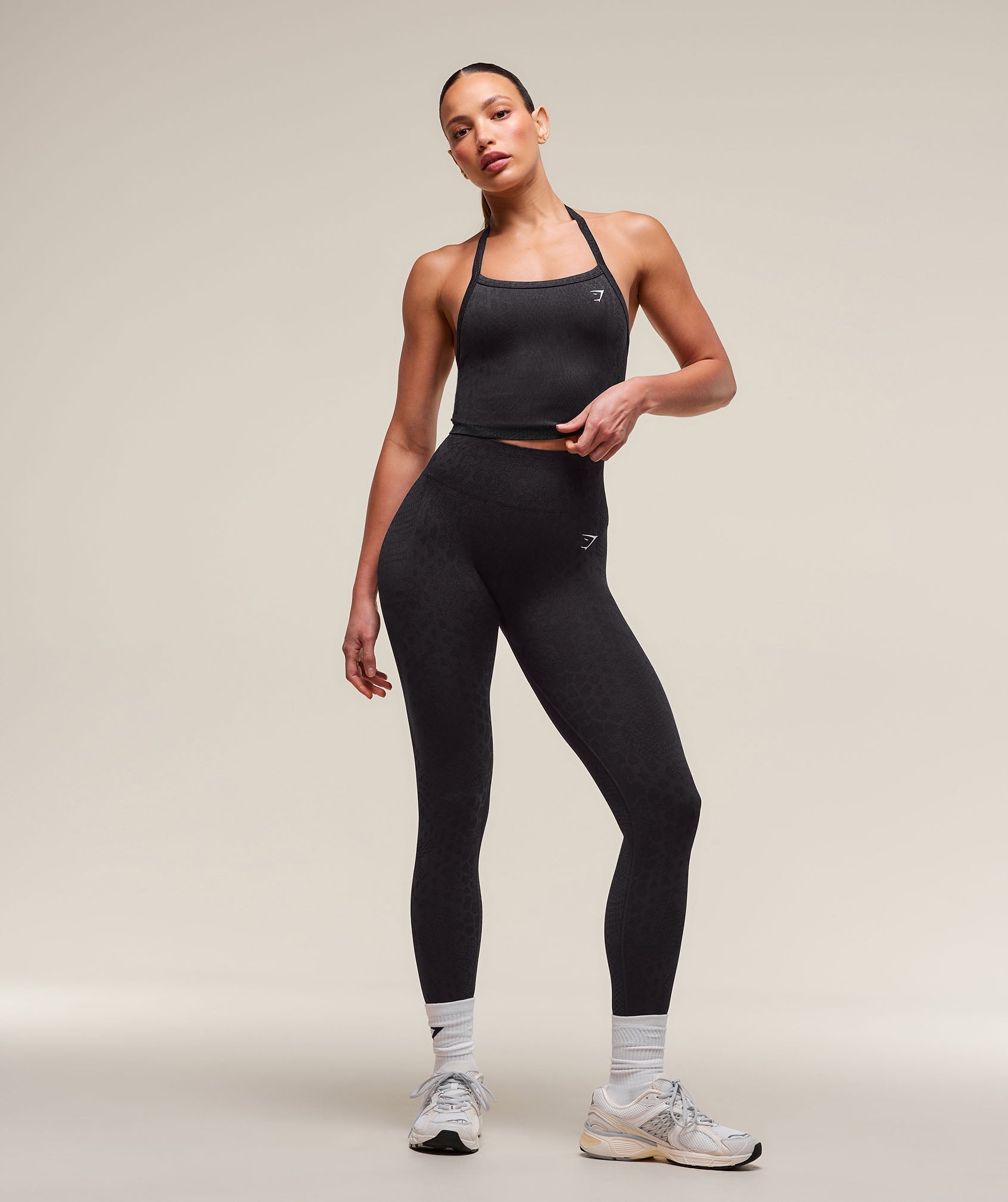 Adapt X Whitney Animal Seamless Leggings Asphalt Grey/Black
