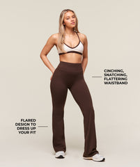 Whitney Flared Leggings Depth Brown