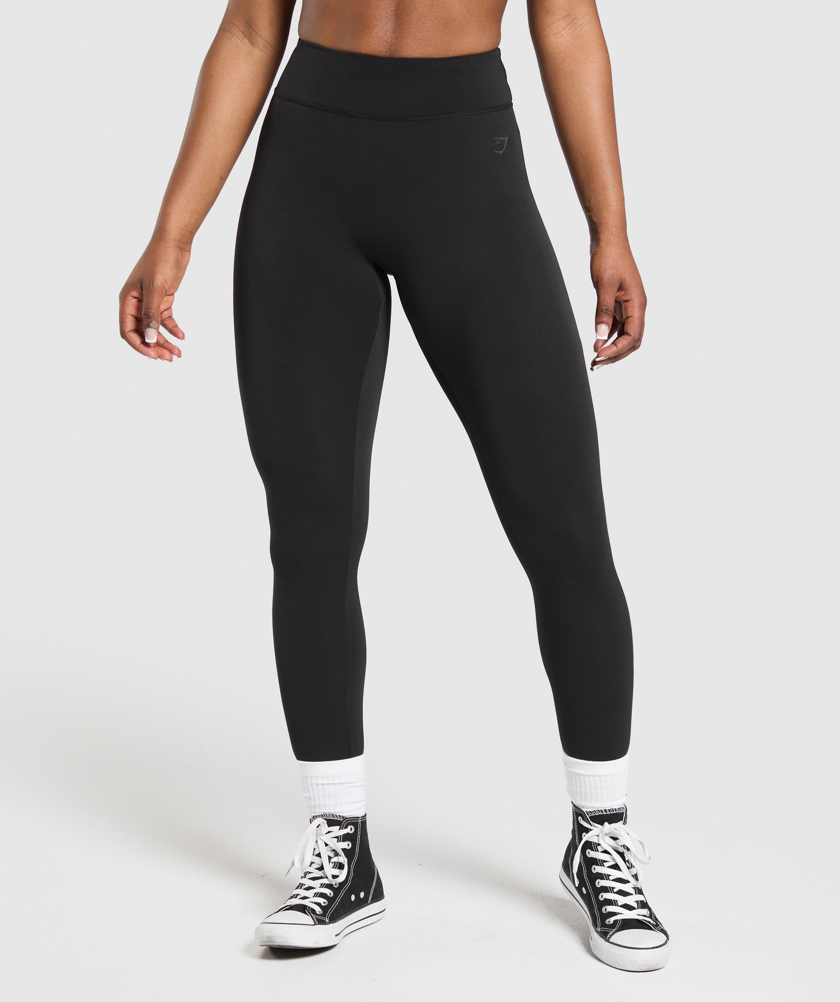 Wordmark Graphic Leggings Black