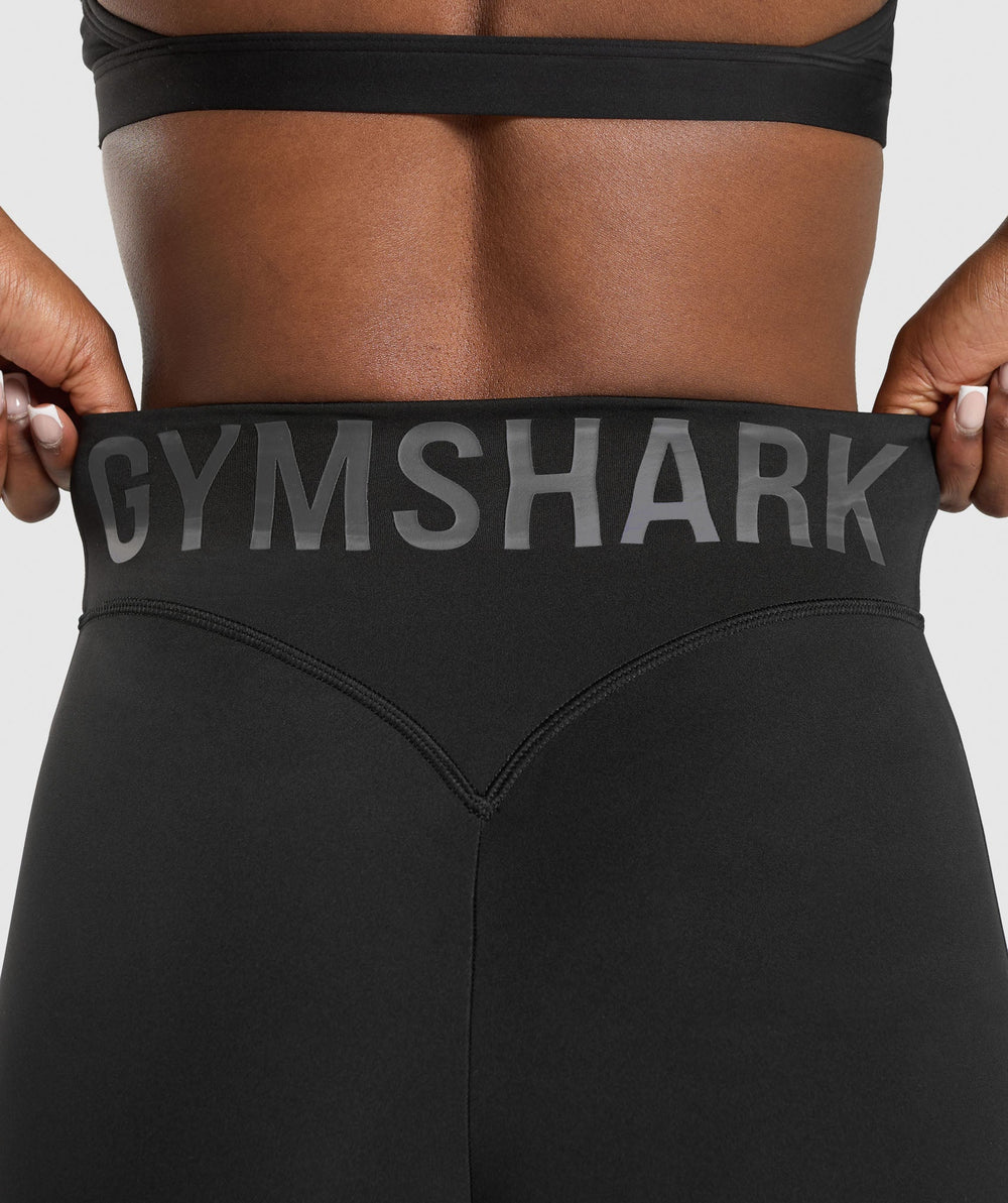 Wordmark Graphic Leggings Black