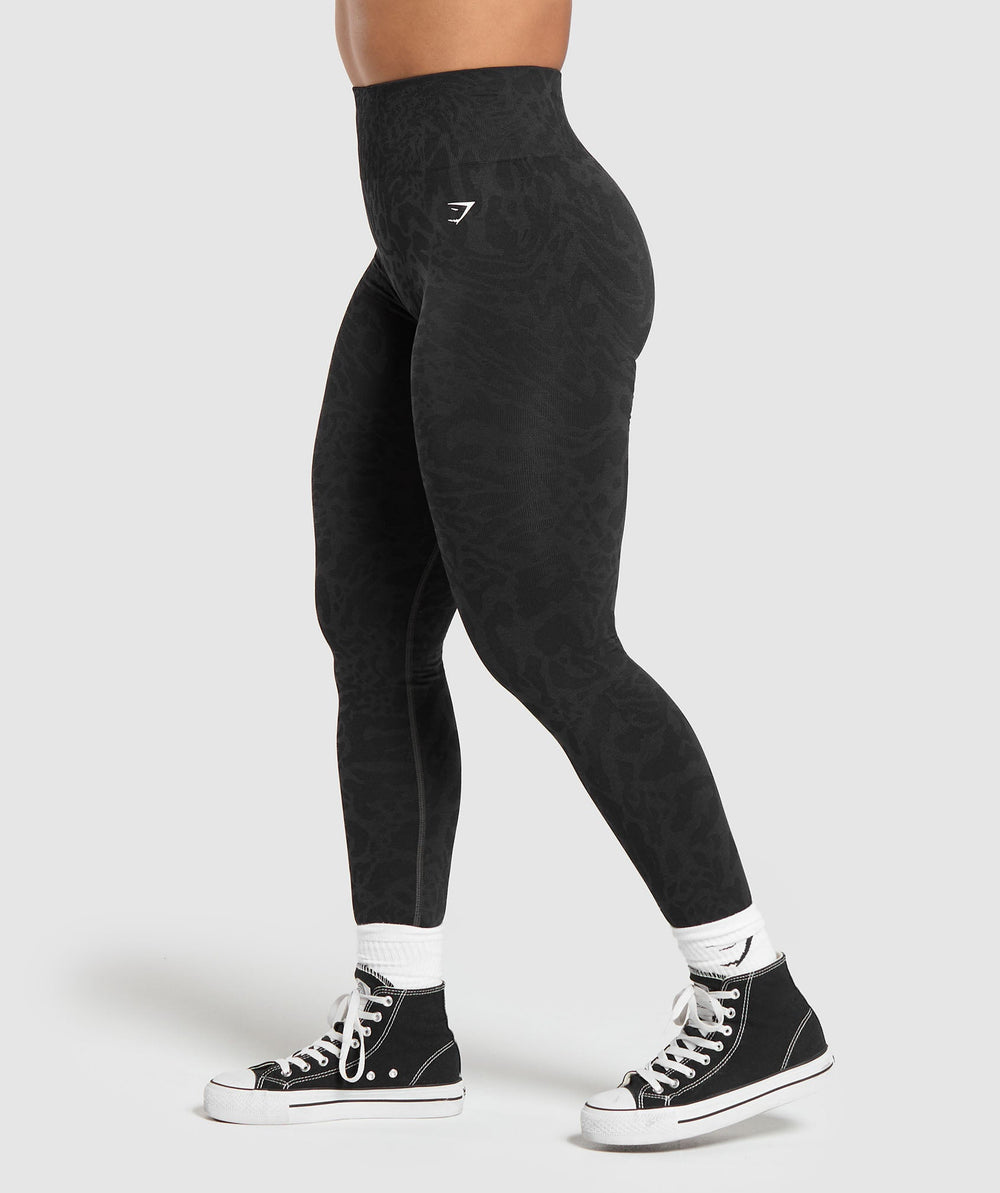 Adapt Safari Seamless Leggings Black/Asphalt Grey