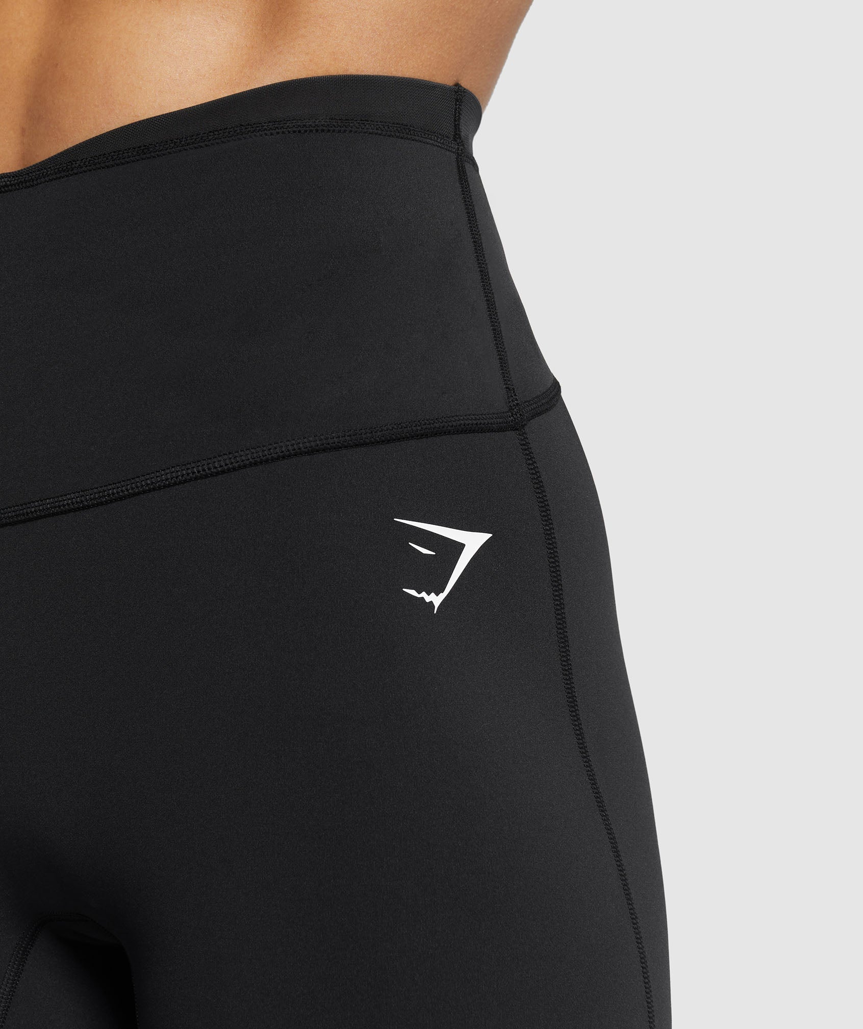Mesh Waistband Leggings Black