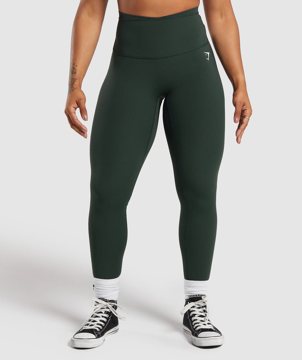 Mesh Waistband Leggings Victory Green