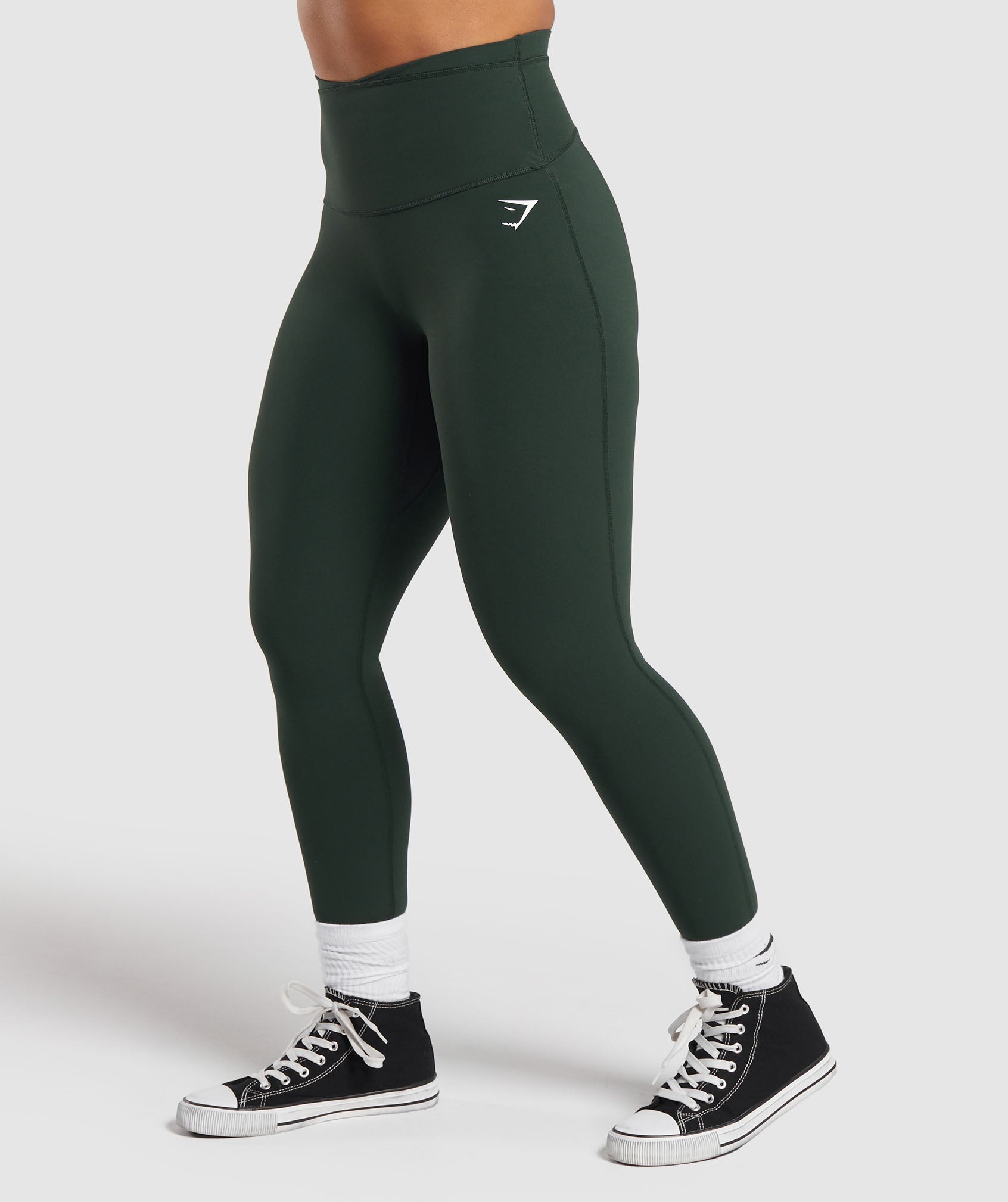 Mesh Waistband Leggings Victory Green