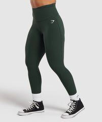 Mesh Waistband Leggings Victory Green